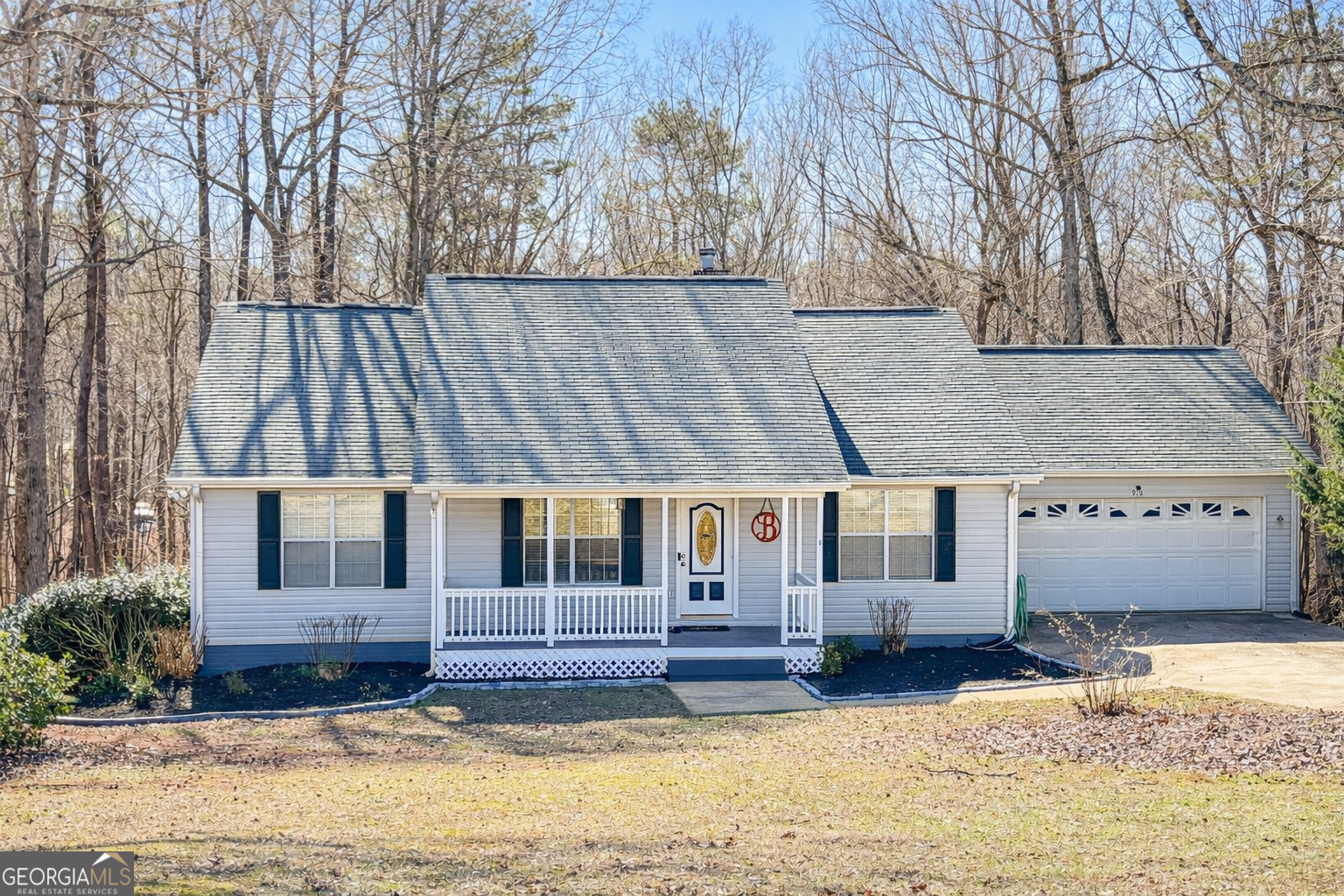a house view with a outdoor space