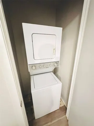 a utility room with a washer and dryer