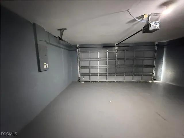 a view of a garage room