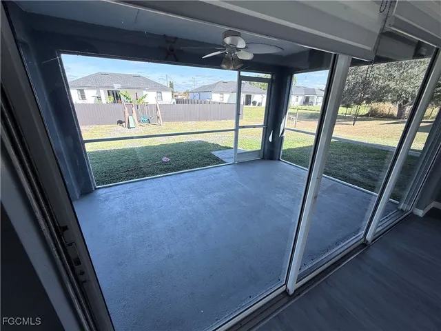 a view of a room with a porch
