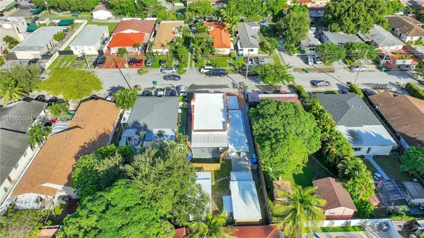 an aerial view of multiple house