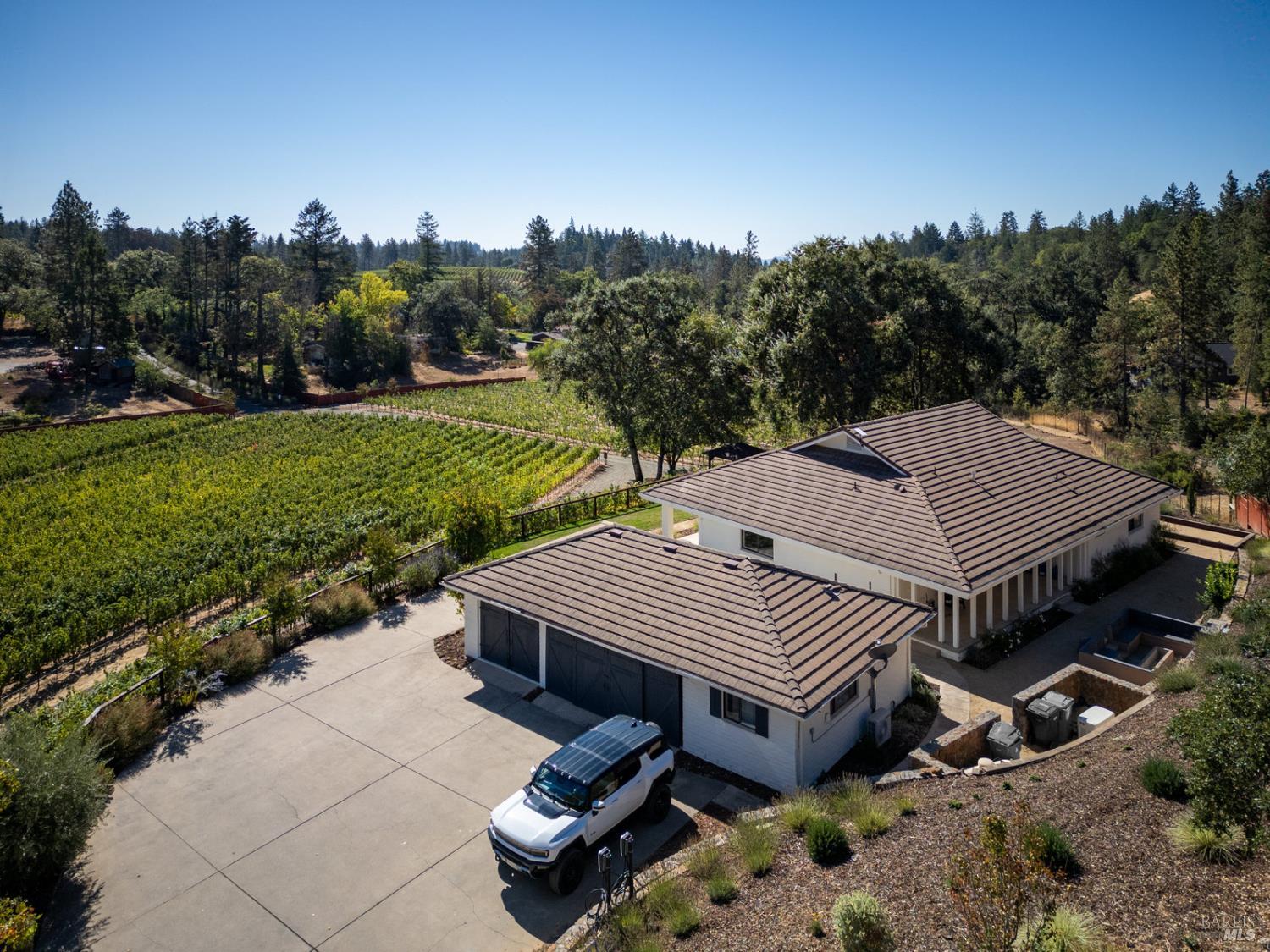 875 White Cottage Road North Angwin, CA 94508 - Photo 12 of 59 an aerial view of a house having yard and entertaining space