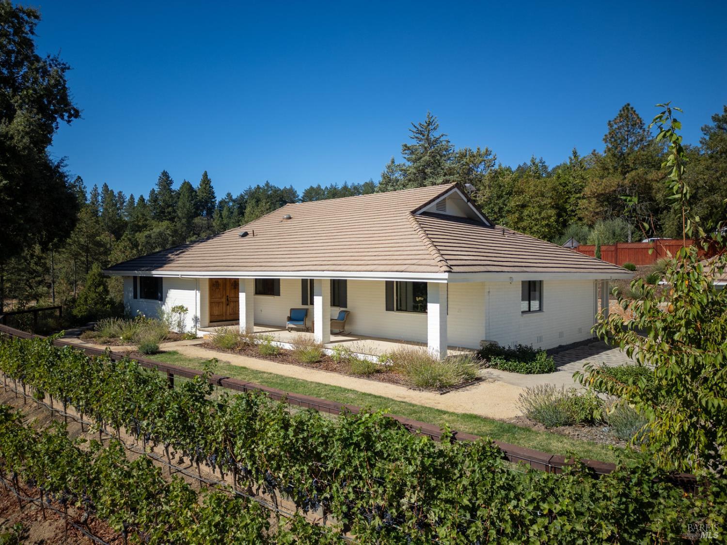875 White Cottage Road North Angwin, CA 94508 - Photo 14 of 59 a house with green field in front of it