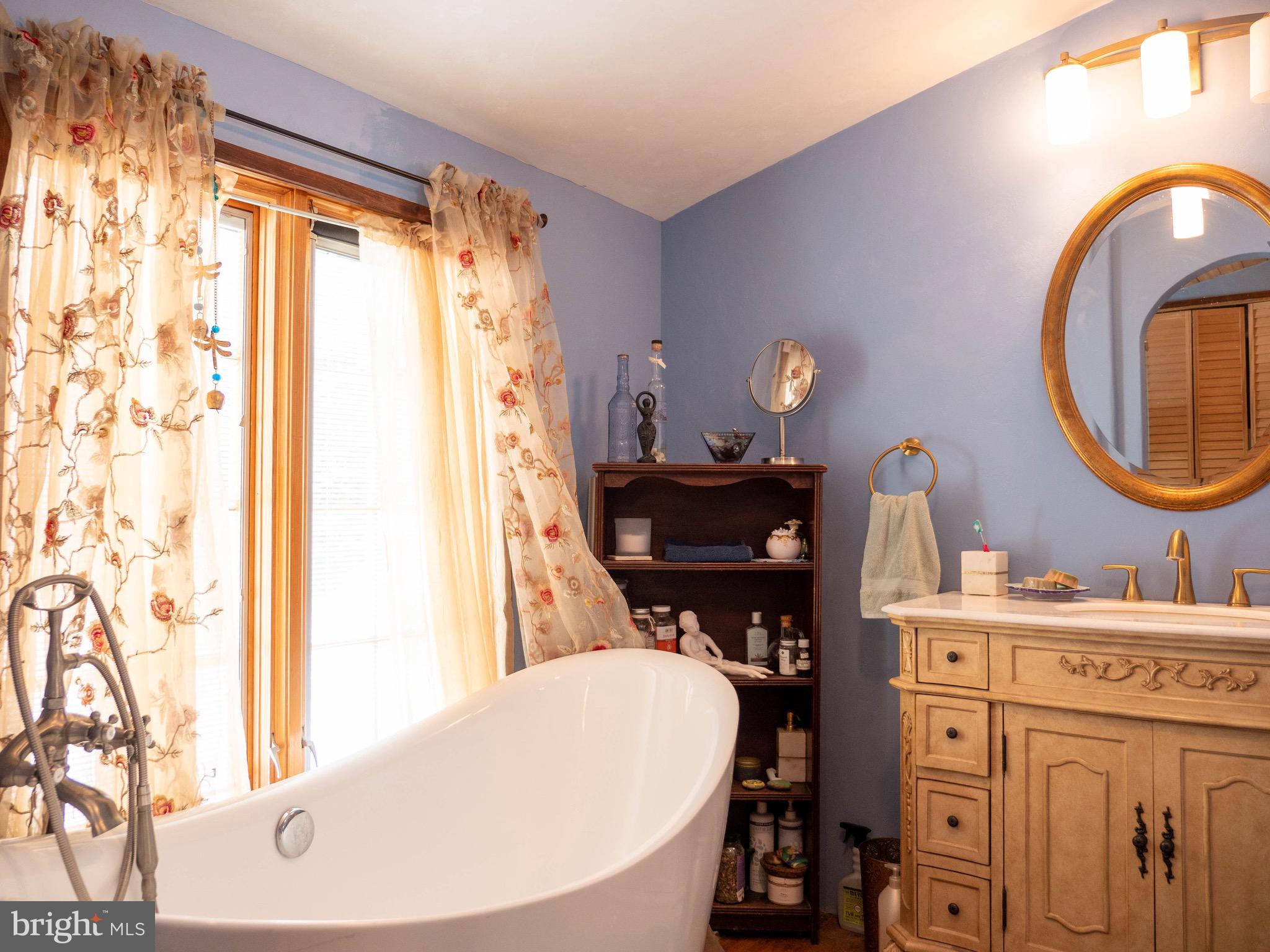 20800 Bivalve Wharf Road Bivalve, MD 21865 - Photo 18 of 31 a bathroom with a sink vanity tub and a mirror