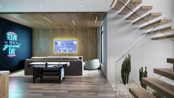 a view of a livingroom with furniture and a couch