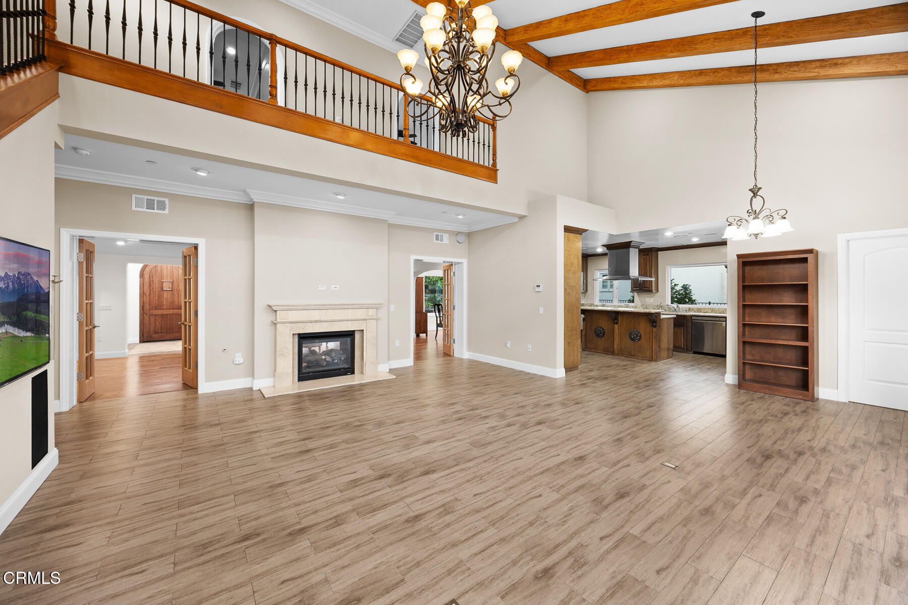450 Allendale Road Pasadena, CA 91106 - Photo 17 of 57 wooden floor in an empty room with a fireplace