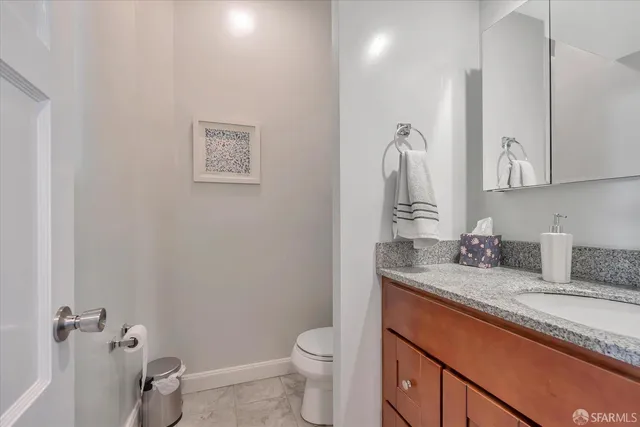 a view of a building with a street