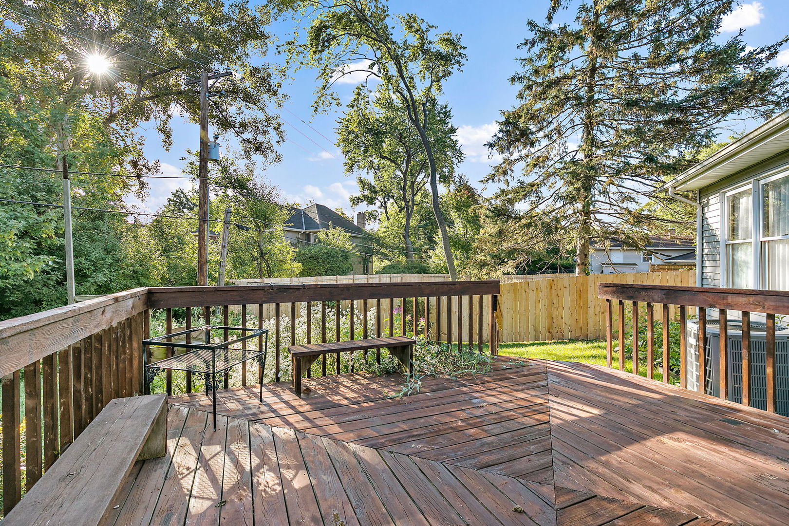 775 Stephen Drive Palatine, IL 60067 - Photo 17 of 19 a view of balcony with wooden floor and fence