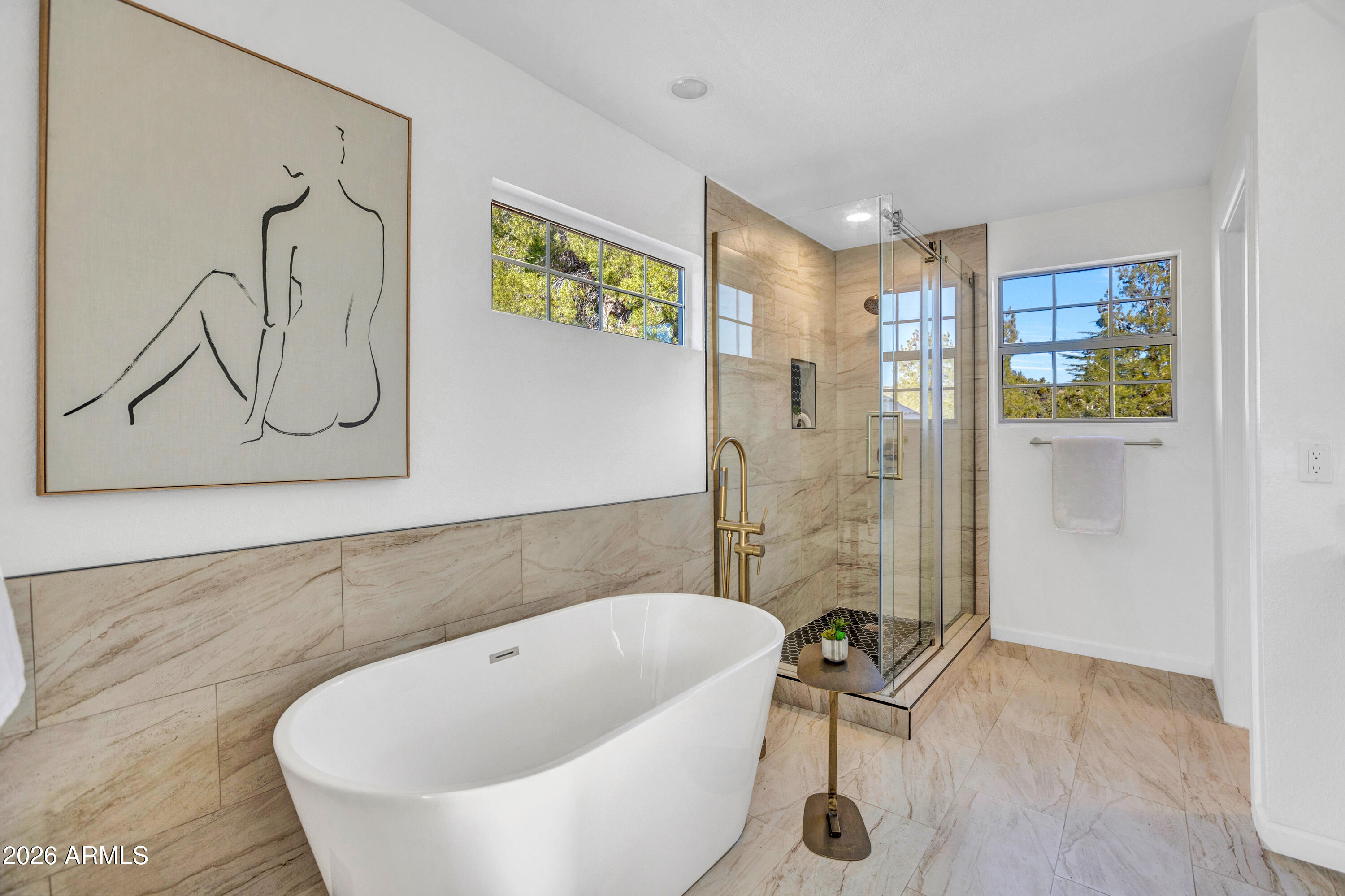 115 Stone Way Sedona, AZ 86351 - Photo 29 of 61 a bathroom with a tub and a shower