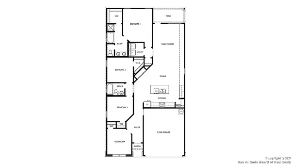 a picture of a bench in front of door