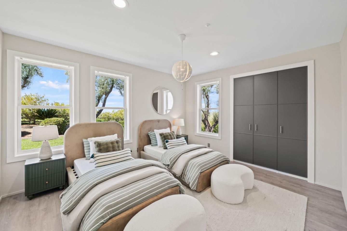2698 Greenrock Road Milpitas, CA 95035 - Photo 47 of 99 a bedroom with two beds and a large window
