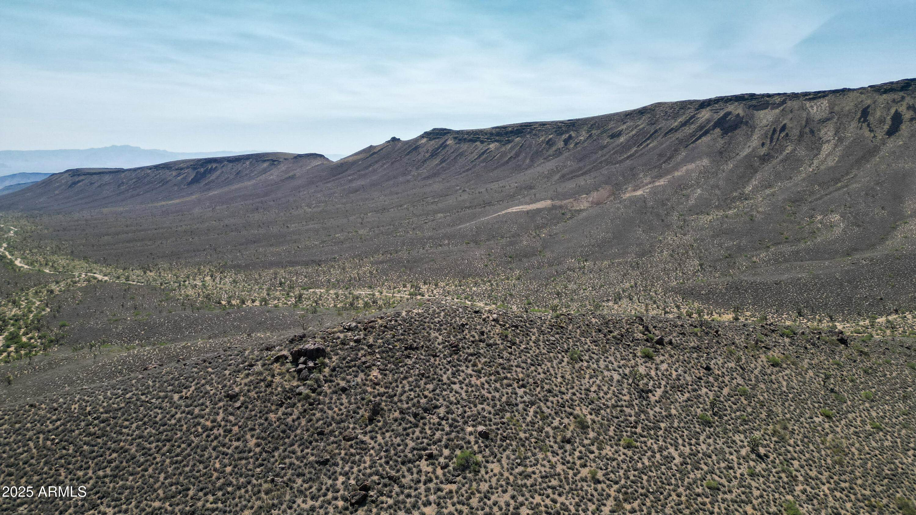 0 West Butcher Camp Road Willow Beach, AZ 86445 - Photo 10 of 37 a view of a dry yard with mountains in the background