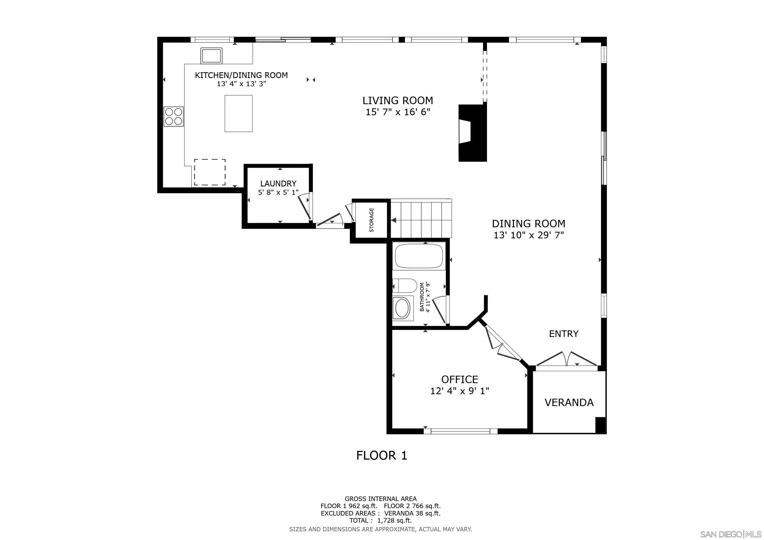 2082 Fairhope Loop Vista, CA 92081 - Photo 26 of 27 a picture of a floor plan