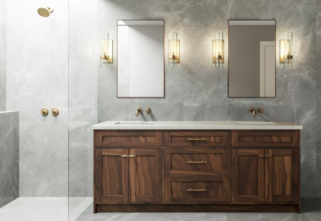 37 Farragut Road, Unit 6 Boston, MA 02127 - Photo 3 of 6 a bathroom with a sink vanity and mirror