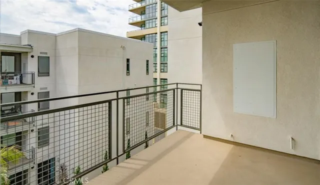 a view of balcony with stairs