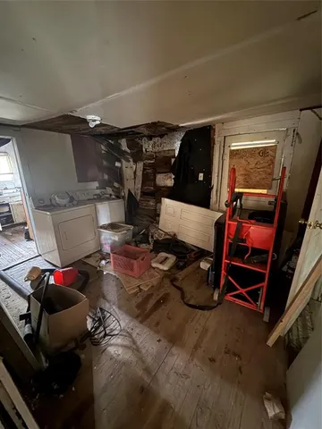 a room with storage and utility