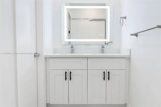 a view of a playground with palm trees