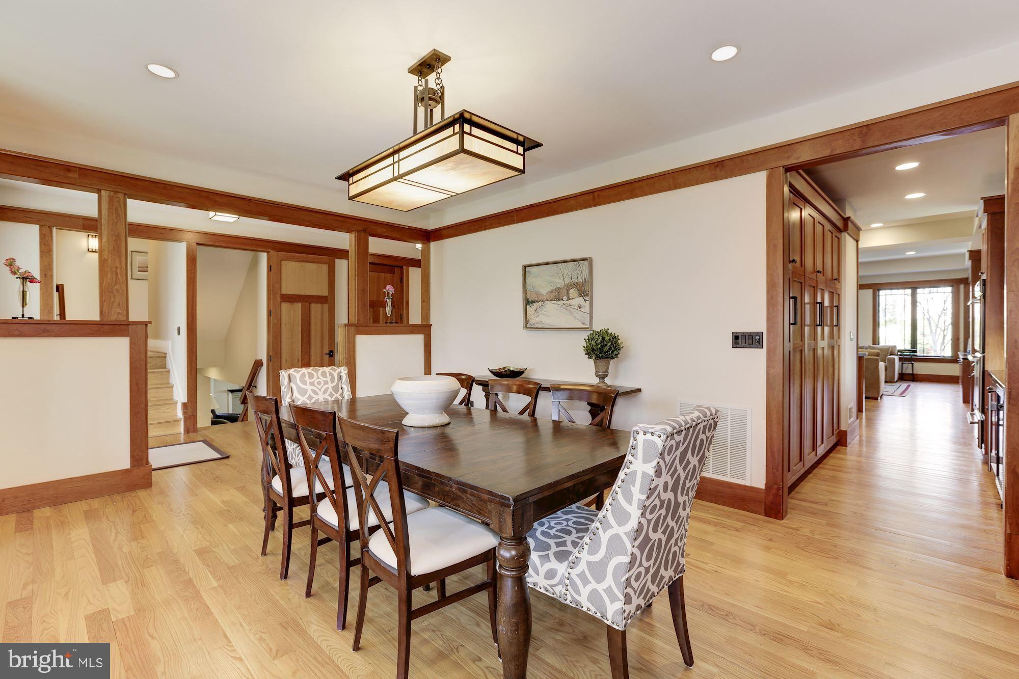5631 Newington Road Bethesda, MD 20816 - Photo 24 of 96 Dining room with period lighting and cherry detail