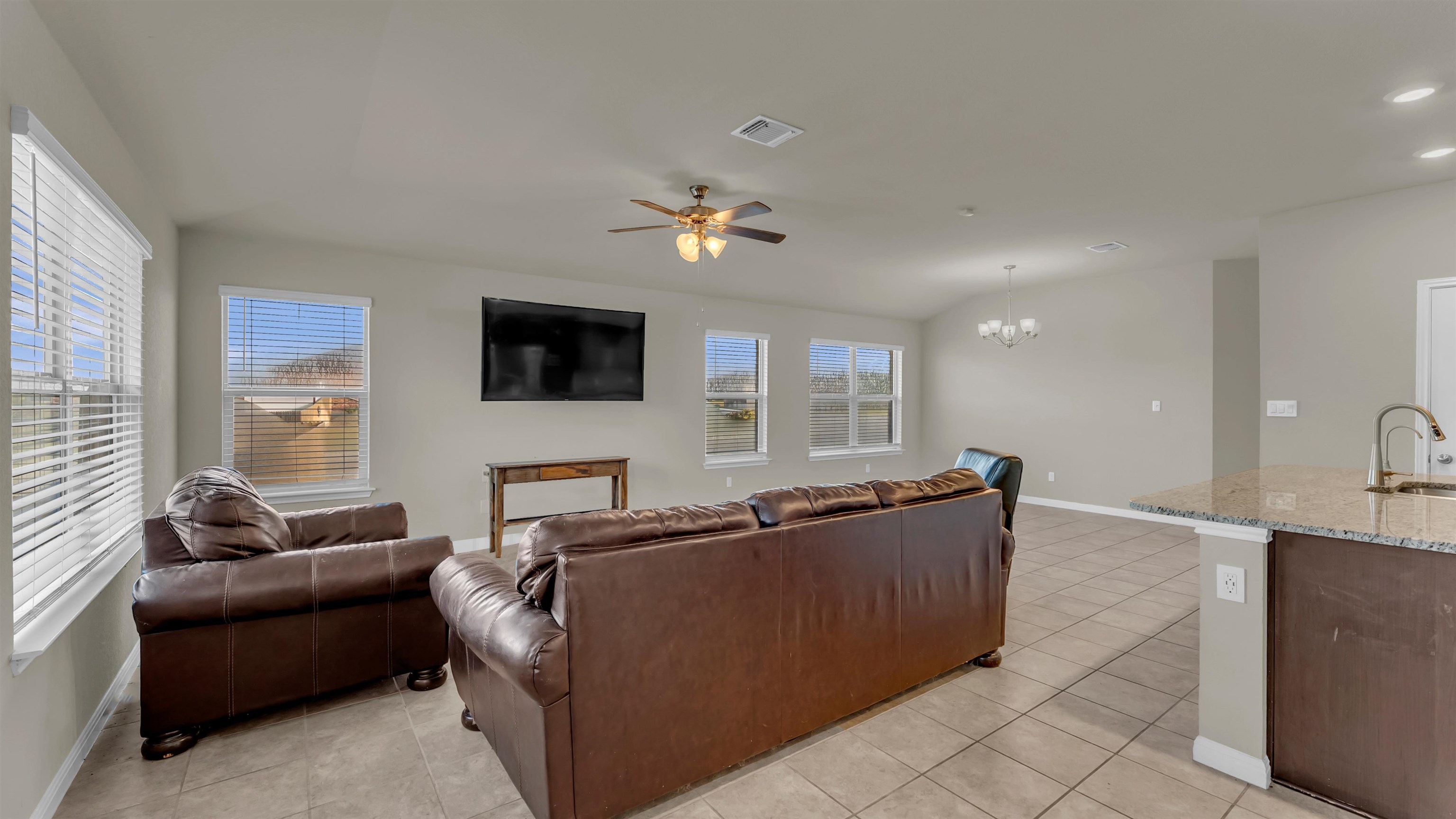 100 Pepper Mill Loop Burnet, TX 78611 - Photo 9 of 27 Living room flowing into dining space
