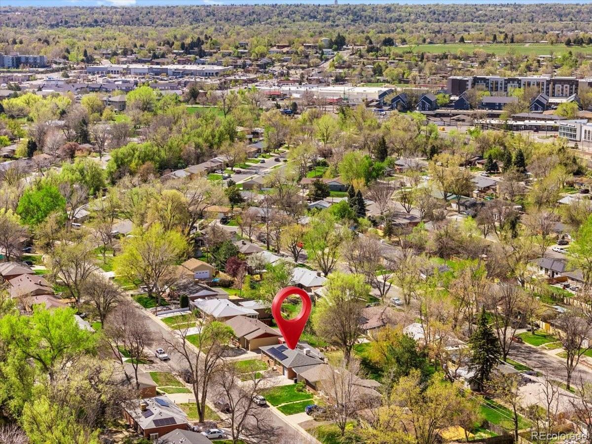 6314 Brooks Drive Arvada, CO 80004 - Photo 36 of 50 an aerial view of residential houses with outdoor space