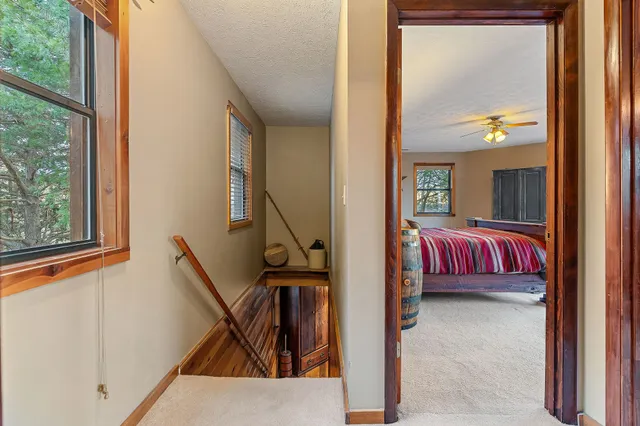 a view of an entryway with a bedroom