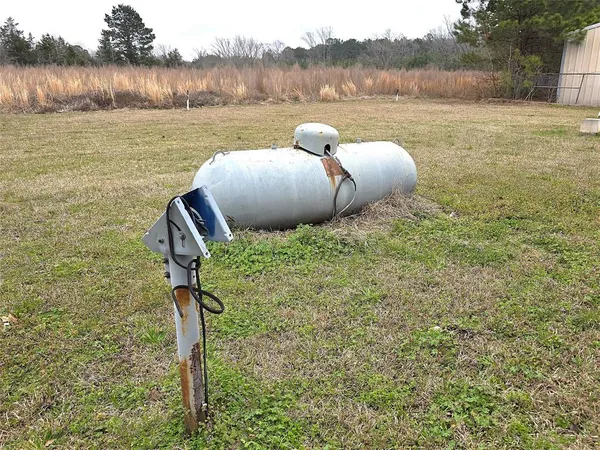 a view of a lake from a yard