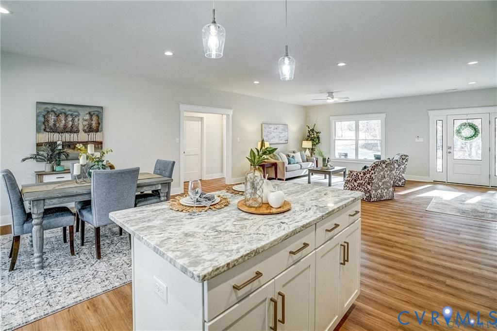 Lot 1 Three Chopt Road Louisa, VA 23093 - Photo 9 of 37 Kitchen island with a light-toned countertop and w
