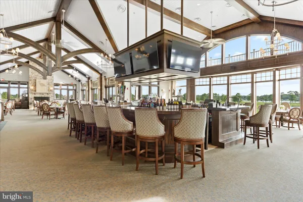 a view of wooden floor with a ocean view