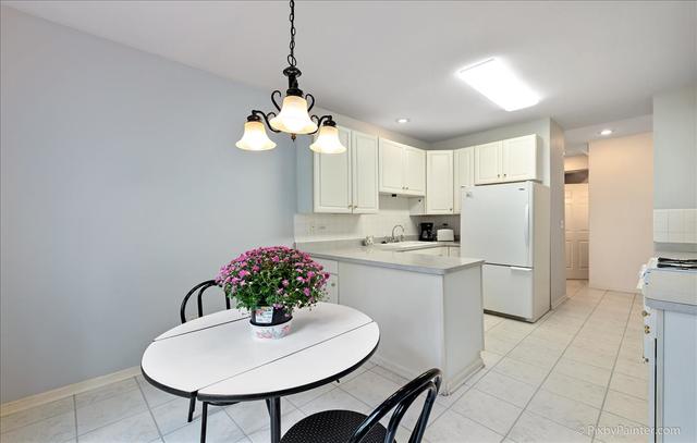 254 Charlotte Court Cary, IL 60013 - Photo 19 of 30 a kitchen with stainless steel appliances granite countertop a dining table chairs and a refrigerator