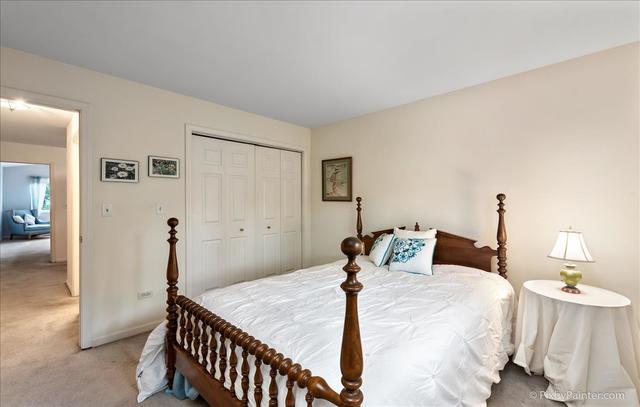 254 Charlotte Court Cary, IL 60013 - Photo 24 of 30 a bedroom with a bed and a chandelier