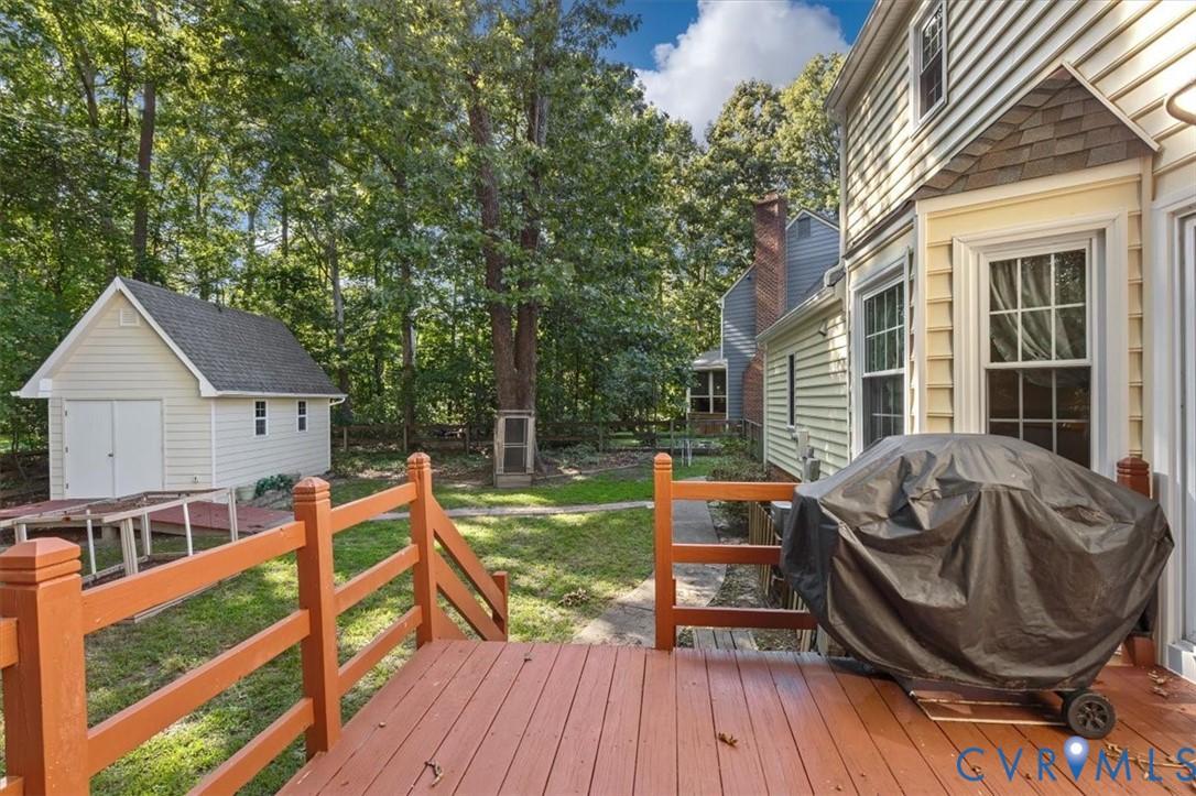 13905 Shadow Ridge Lane Midlothian, VA 23112 - Photo 55 of 55 Expansive wood-plank deck with a perimeter railing