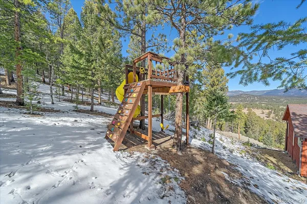 a view of outdoor space with seating