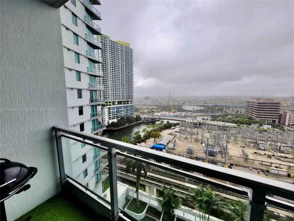a view of building from balcony