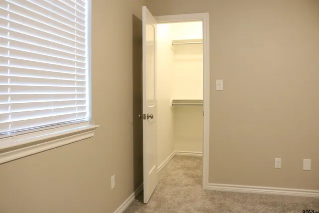 a view of a closet from a window