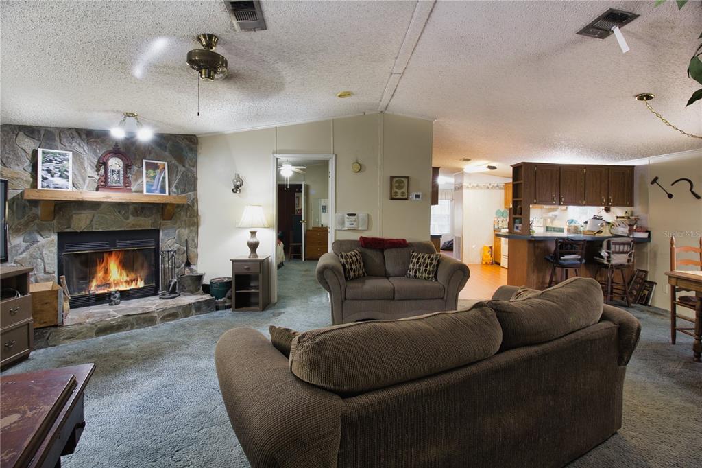 2498 Saturn Road Brooksville, FL 34604 - Photo 3 of 26 a living room with furniture and a fireplace