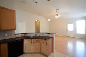 25202 Diamond Ranch Drive Katy, TX 77494 - Photo 2 of 13 a kitchen with granite countertop a sink cabinets and stainless steel appliances