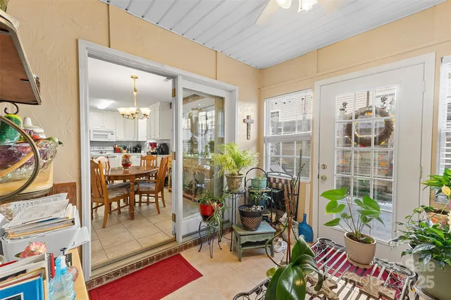 a living room filled with furniture