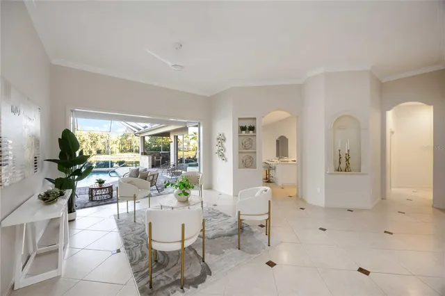 a view of a lake with boats