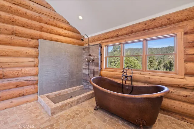 a view of a city with mountains in the background