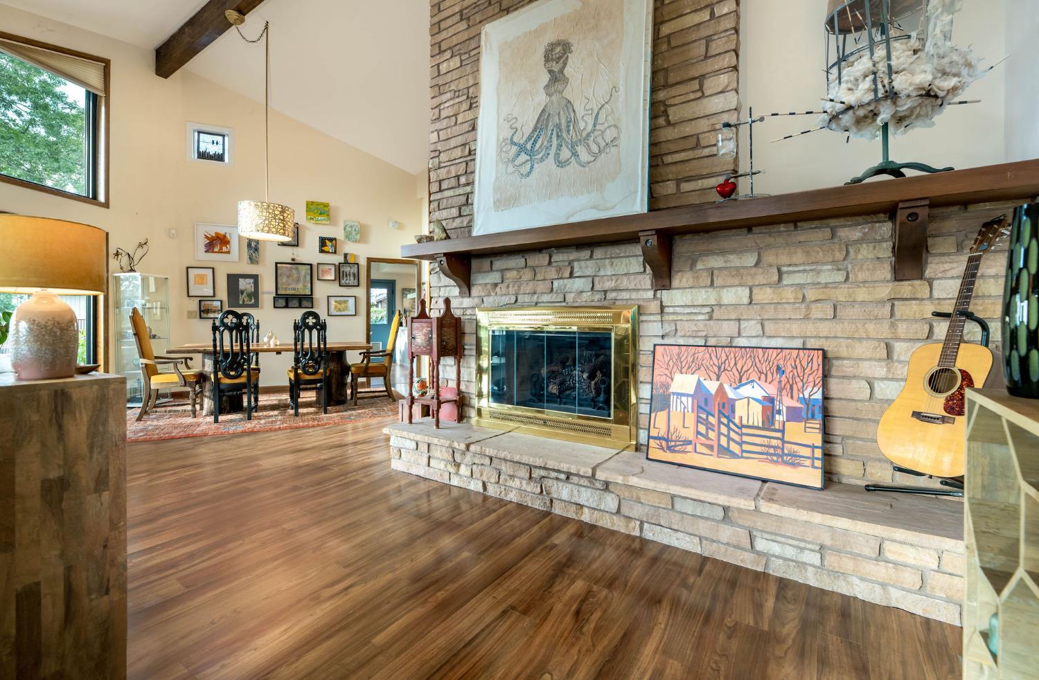 16105 John Way Grass Valley, CA 95949 - Photo 16 of 71 a living room with furniture and a fireplace