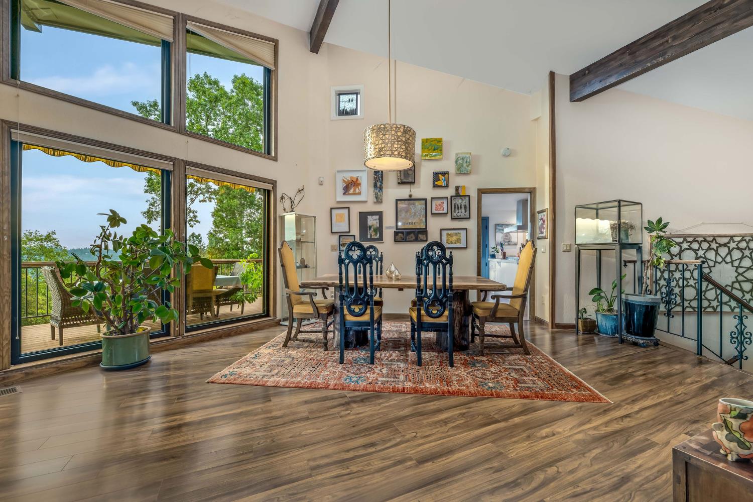 16105 John Way Grass Valley, CA 95949 - Photo 17 of 71 a dining room with furniture window and wooden floor