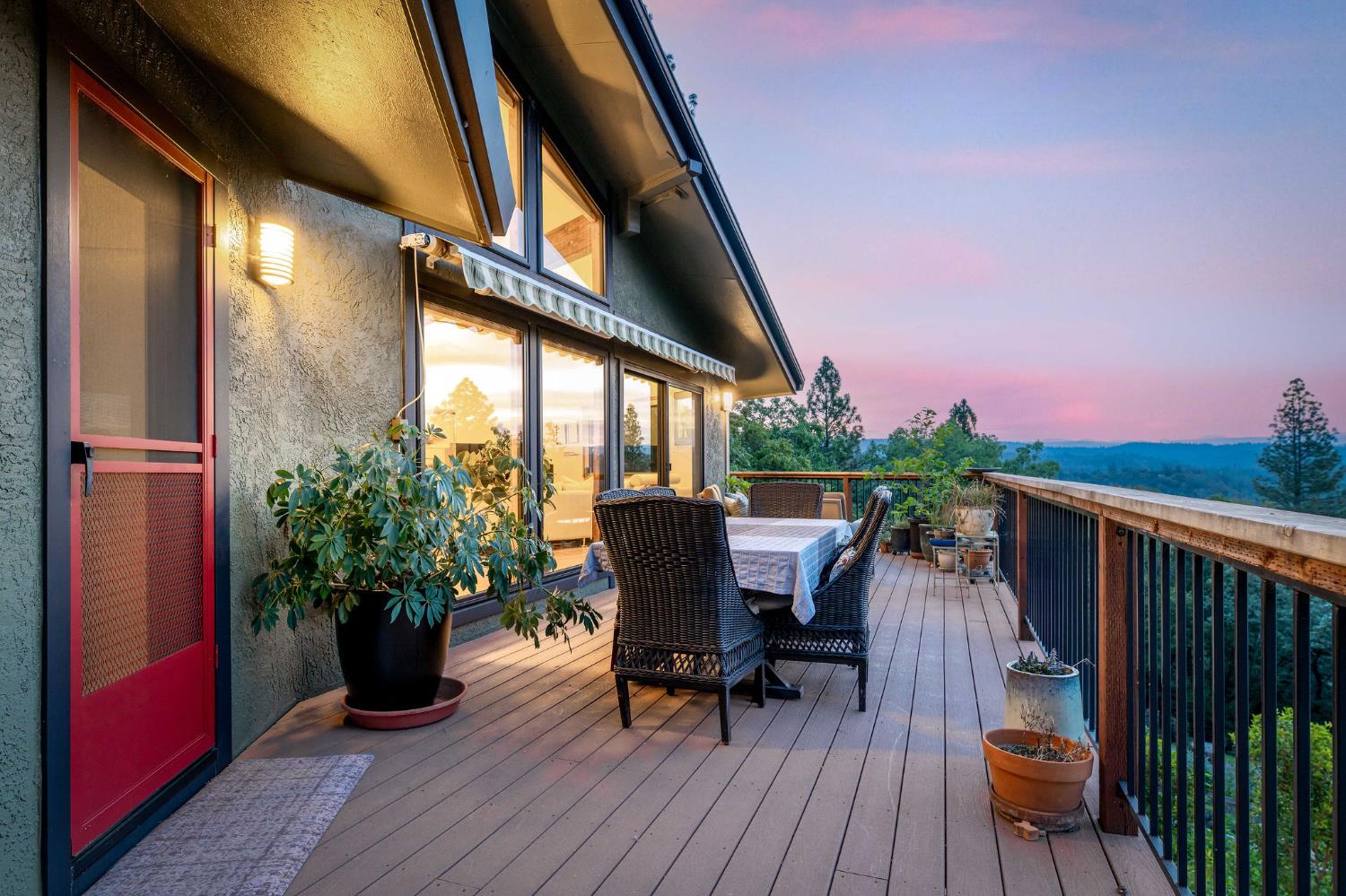 16105 John Way Grass Valley, CA 95949 - Photo 4 of 71 a view of balcony with furniture and wooden deck