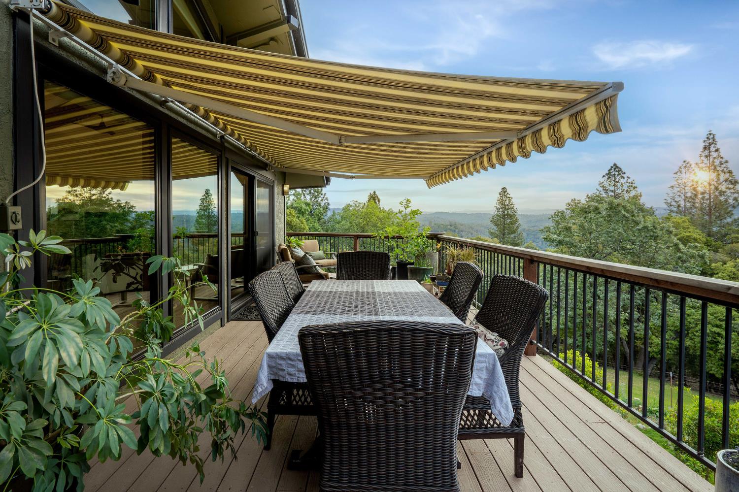 16105 John Way Grass Valley, CA 95949 - Photo 5 of 71 a view of balcony with outdoor seating and plants