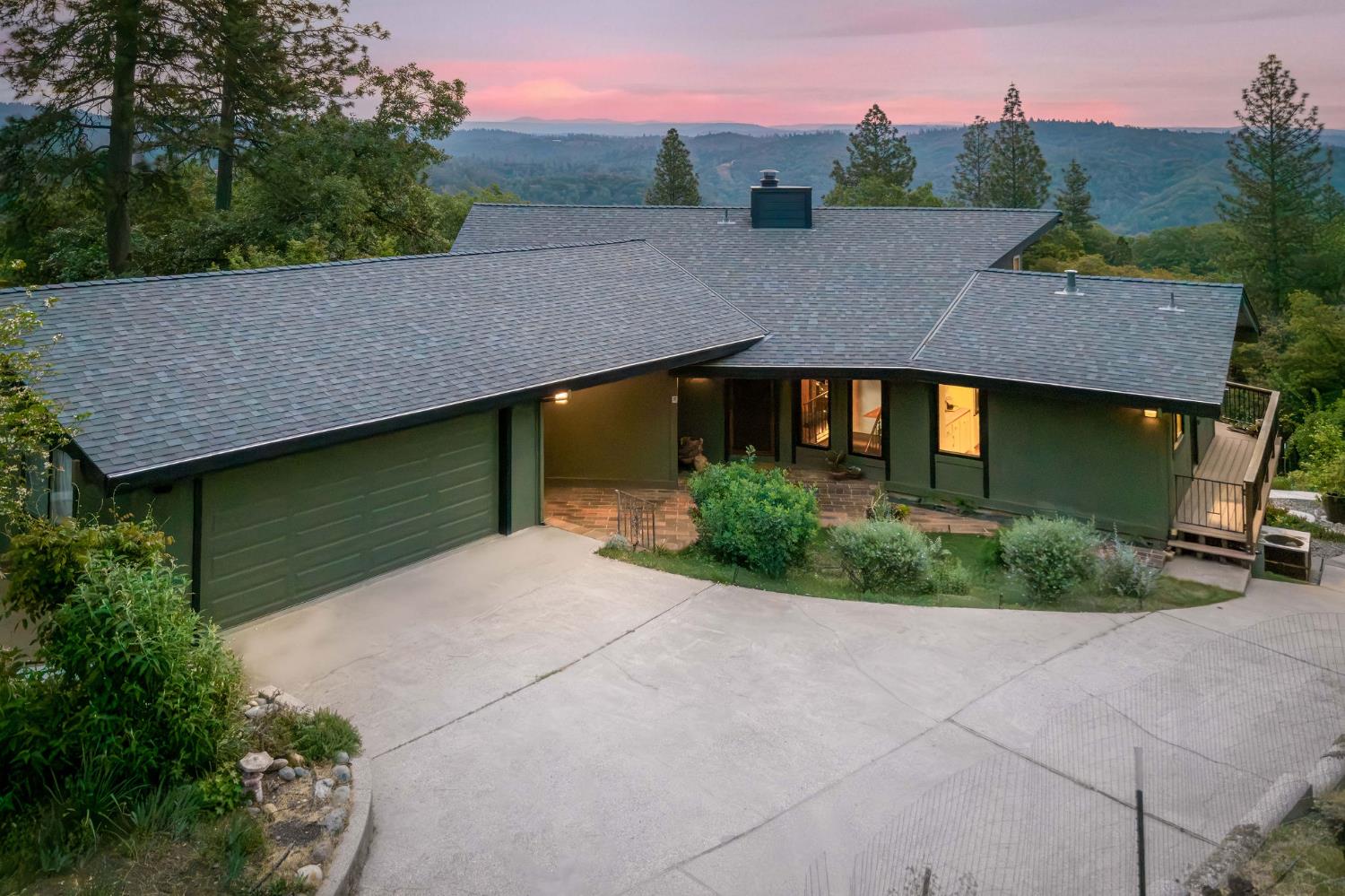 16105 John Way Grass Valley, CA 95949 - Photo 58 of 71 a aerial view of a house with a yard and potted plants