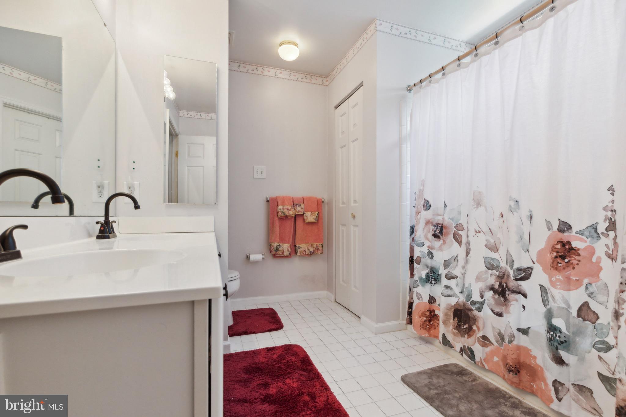 38 Cherry Tree Court Spring City, PA 19475 - Photo 25 of 35 a bathroom with a sink and a shower curtain