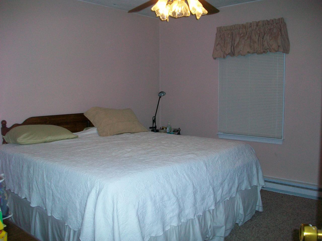 4336 Union Church Road Thaxton, VA 24174 - Photo 9 of 9 a bedroom with a bed and a chandelier