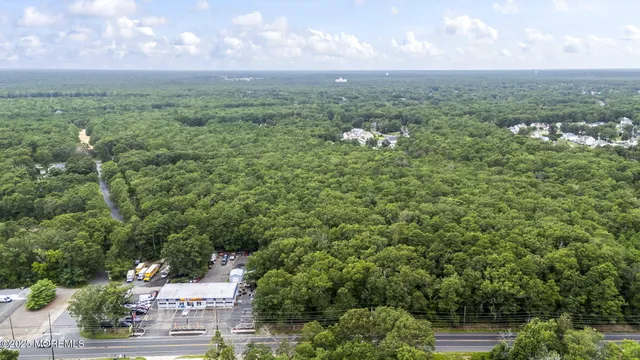 a view of a lake with houses