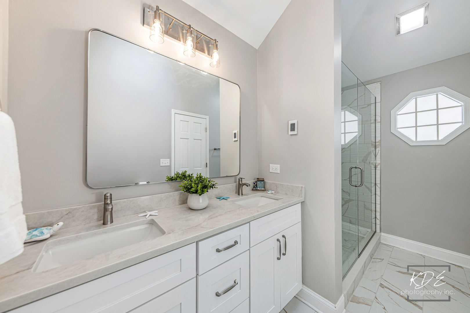 3027 Brossman Street Naperville, IL 60564 - Photo 19 of 42 a bathroom with a granite countertop sink and a mirror
