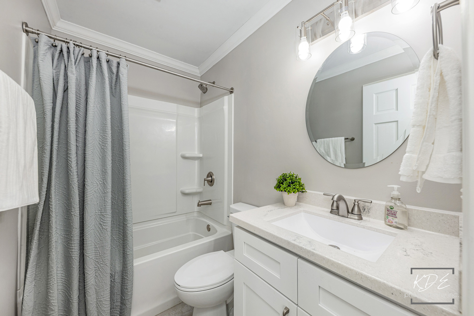 3027 Brossman Street Naperville, IL 60564 - Photo 25 of 42 a bathroom with a granite countertop sink toilet and shower