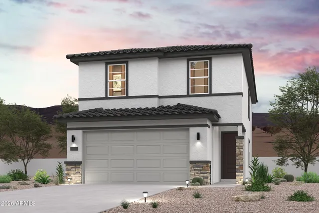 a front view of a house